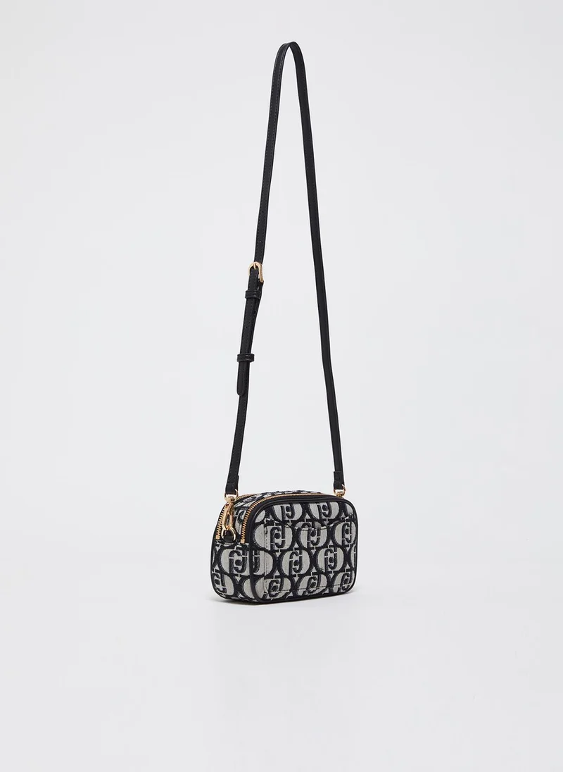 Liu Jo Black Jacquard Crossbody Bag