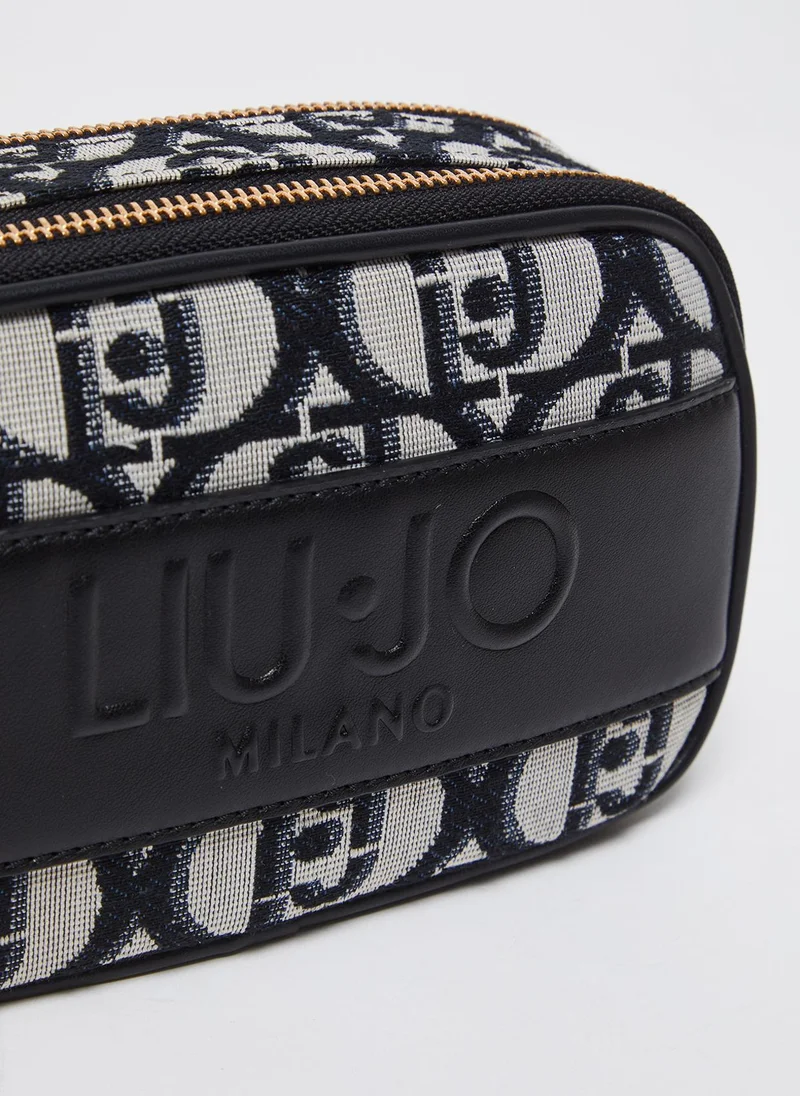Liu Jo Black Jacquard Crossbody Bag
