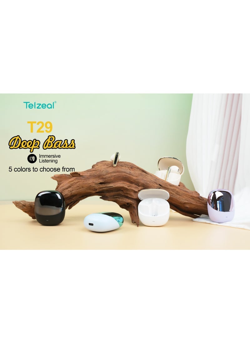 Telzeal T29 Wireless headphones: Deep Bass, Noise Cancelling, Immersive Sound, Bluetooth 5.3, Smart Pairing, Sleek Design – Your Ultimate Audio Companion for Everyday Listening. - Image 3