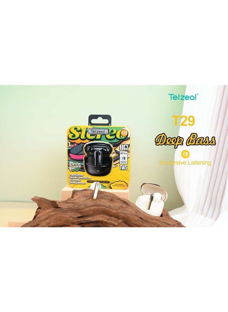 Telzeal T29 Wireless headphones: Deep Bass, Noise Cancelling, Immersive Sound, Bluetooth 5.3, Smart Pairing, Sleek Design – Your Ultimate Audio Companion for Everyday Listening. - Image 2