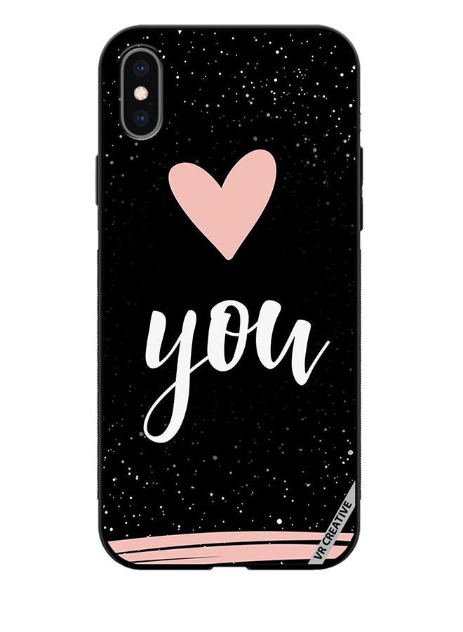 VR CREATIVE Protective Case Cover For Apple iPhone X/XS Love You Pink Heart Design Multicolour - Image 1