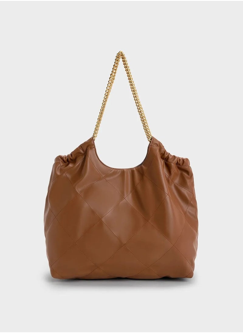 Charles & Keith Braided Handle Tote Bag.  - Image 1