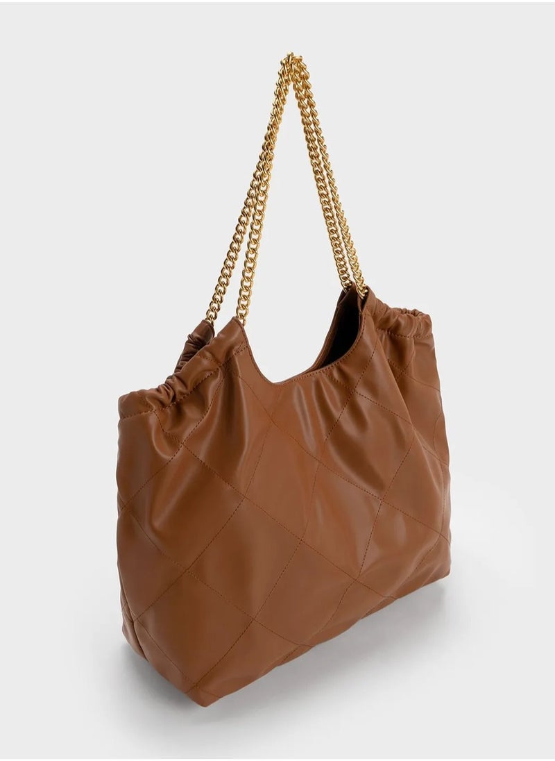 Charles & Keith Braided Handle Tote Bag.  - Image 2