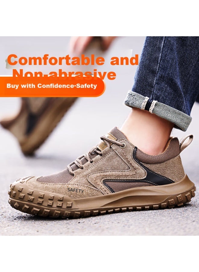 Jingtu Men'S Breathable Wear-Resistant Steel Toe Cap Anti-Smashing Anti-Piercing Comfortable Safety Work Shoes 3028-J Size 45 - Image 4