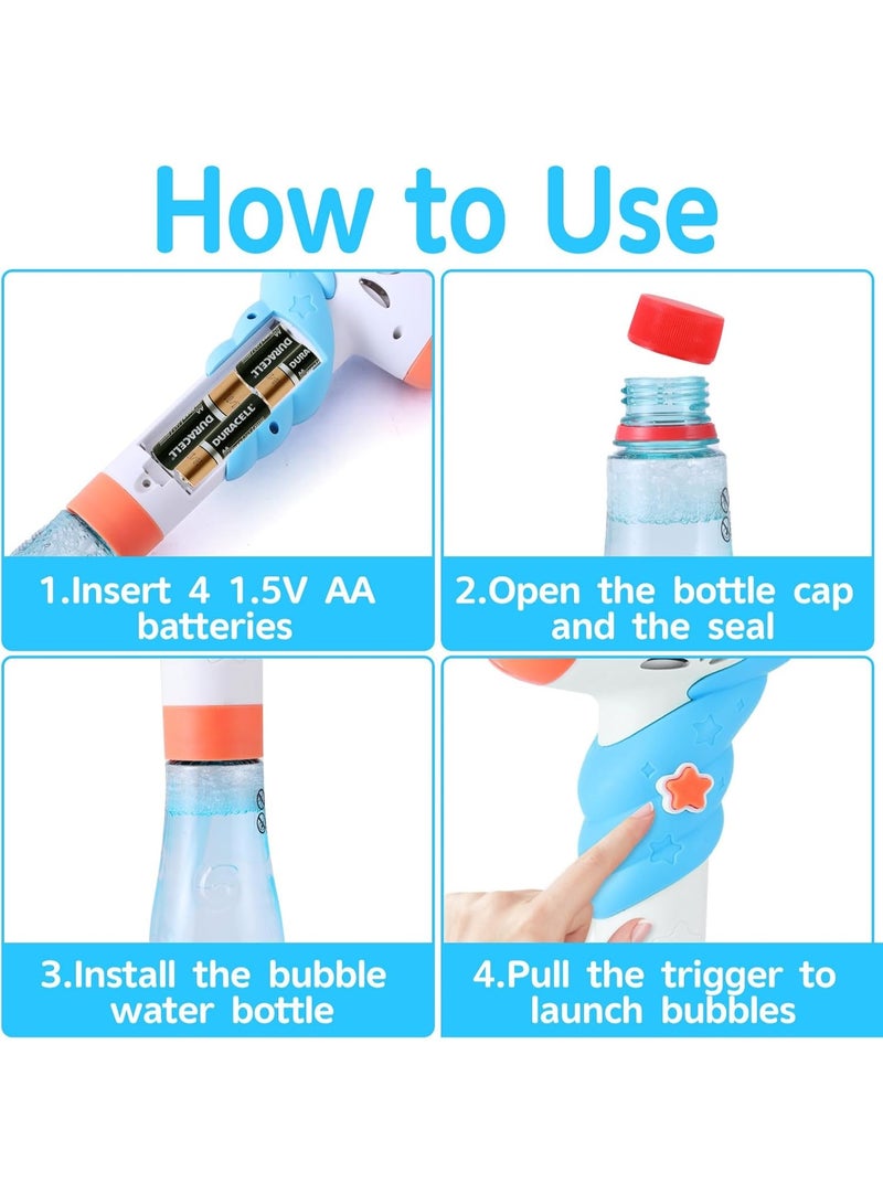 Unicorn Bubble Wand for Kids,with Music&Light,Bubble Maker Blower Toy for Toddlers, Indoor & Outdoor Toy Gift for Birthday Parties & Summer Play,Gifts for Girls and Boys(Blue) - Image 3