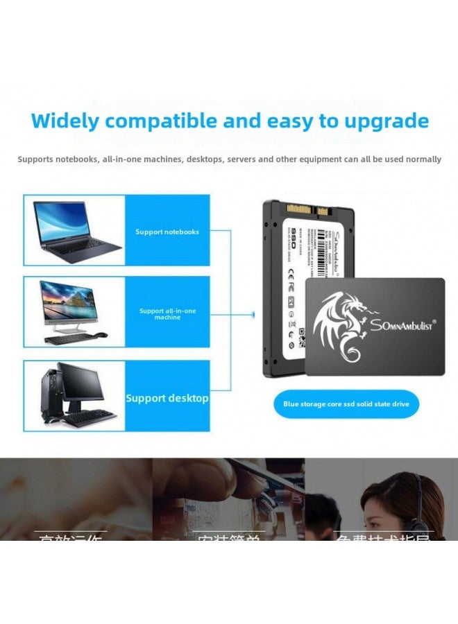 Ssd Solid State Drive 128G Desktop Notebook Universal Hard Drive Sata High Speed 240g256g512g-Capacity:360g 【five-year Replacement】 - Original Empty Disk Without System - Image 3