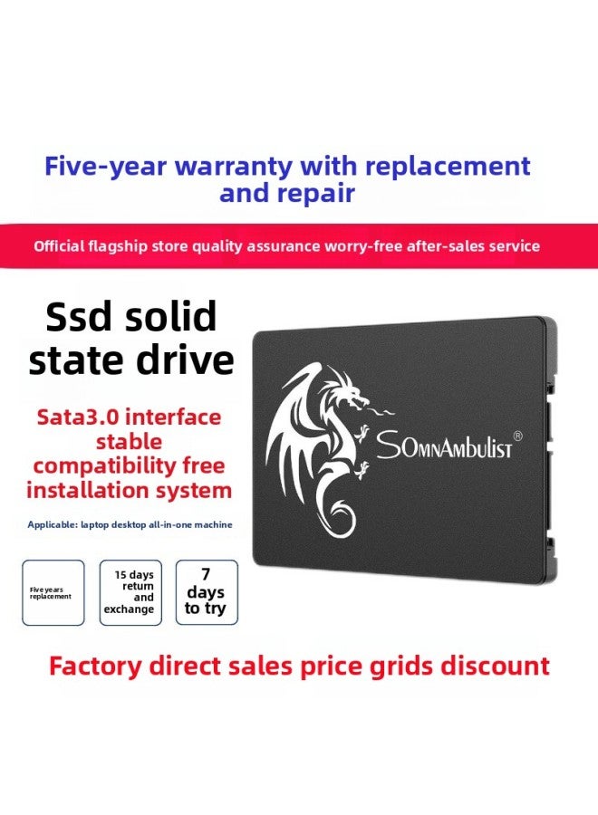 Ssd Solid State Drive 128G Desktop Notebook Universal Hard Drive Sata High Speed 240g256g512g-Capacity:360g 【five-year Replacement】 - Original Empty Disk Without System - Image 2