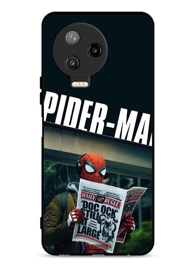 Tolwak Infinix Note 12 Pro 4G Protective Case Cover Spiderman Reading Newspaper - Image 1