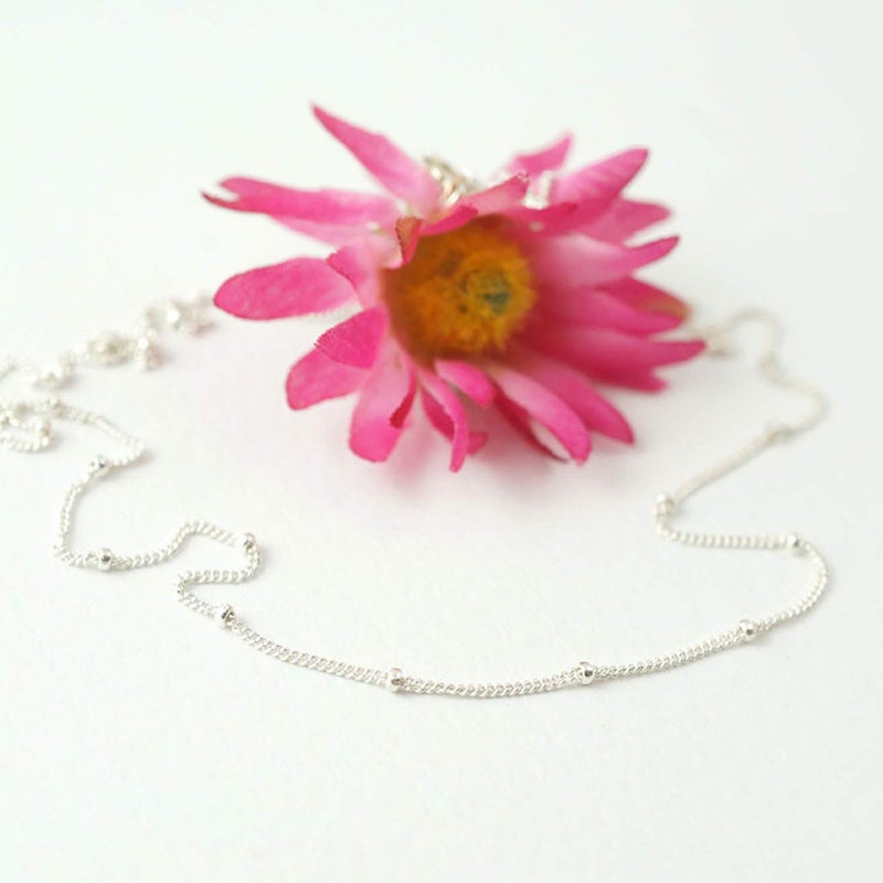 MEVECCO Silver Plain Simple Chain Choker Necklace,14K Silver Plated Cute Tiny Bead/Satellite Chain Minimalist Necklace for Women - Image 5