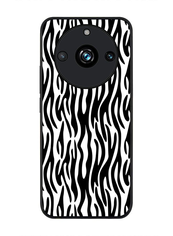 Stylizedd Rugged Black Edge case for Realme 11 Pro/Realme 11 Pro+, Custom Slim fit Flexible Anti Drop Thin Phone Case Cover - Zebra Stripes - Image 1