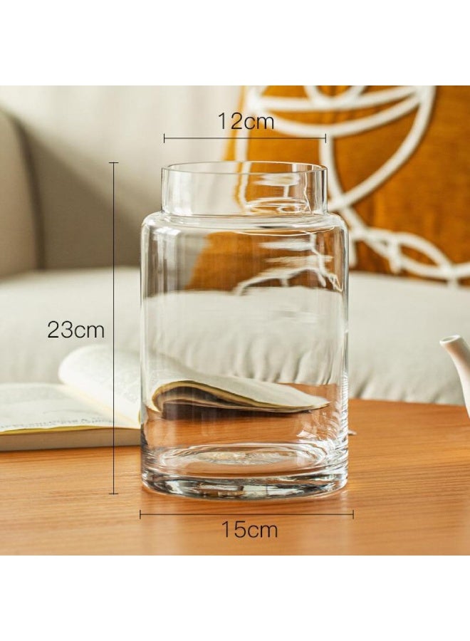 Glass Vase Large Stylish Flower Vase Large Transparent Flower Vessel Hydroponics Ikebana Artificial Flowers Stylish Simple Interior Vase Stylish - Image 3