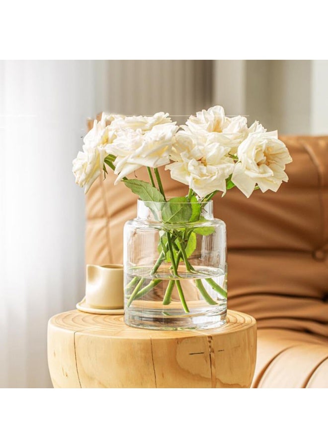 Glass Vase Large Stylish Flower Vase Large Transparent Flower Vessel Hydroponics Ikebana Artificial Flowers Stylish Simple Interior Vase Stylish - Image 1