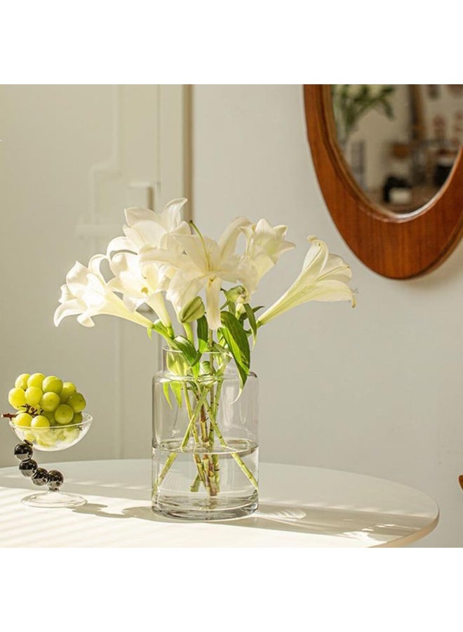 Glass Vase Large Stylish Flower Vase Large Transparent Flower Vessel Hydroponics Ikebana Artificial Flowers Stylish Simple Interior Vase Stylish - Image 5