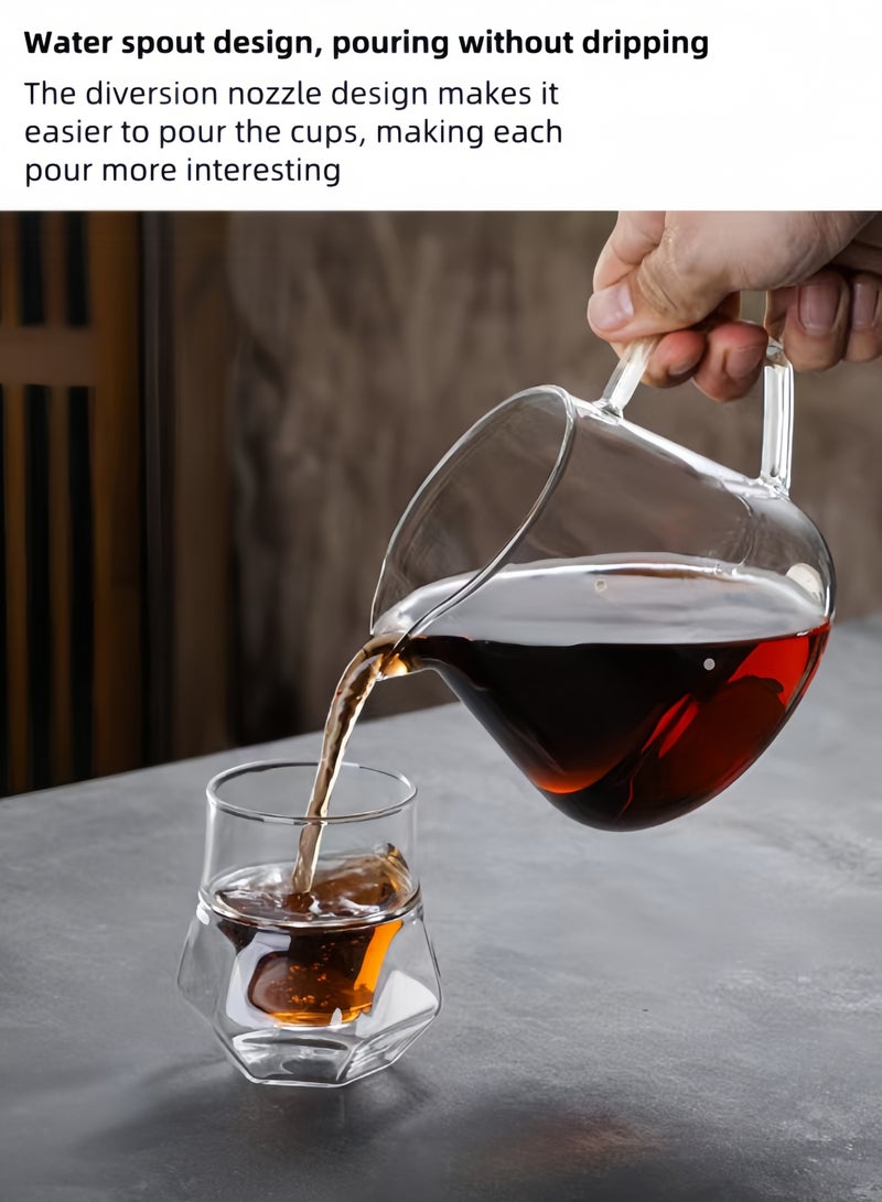 nihao 4 PCS Pour Over Coffee Share Pot With Filter, V60 Coffee Tools , V60 Coffee Maker set with 100 pcs V60 Paper Filter, Borosilicate Glass Coffee Cup, V60 600ml Drip - Image 4