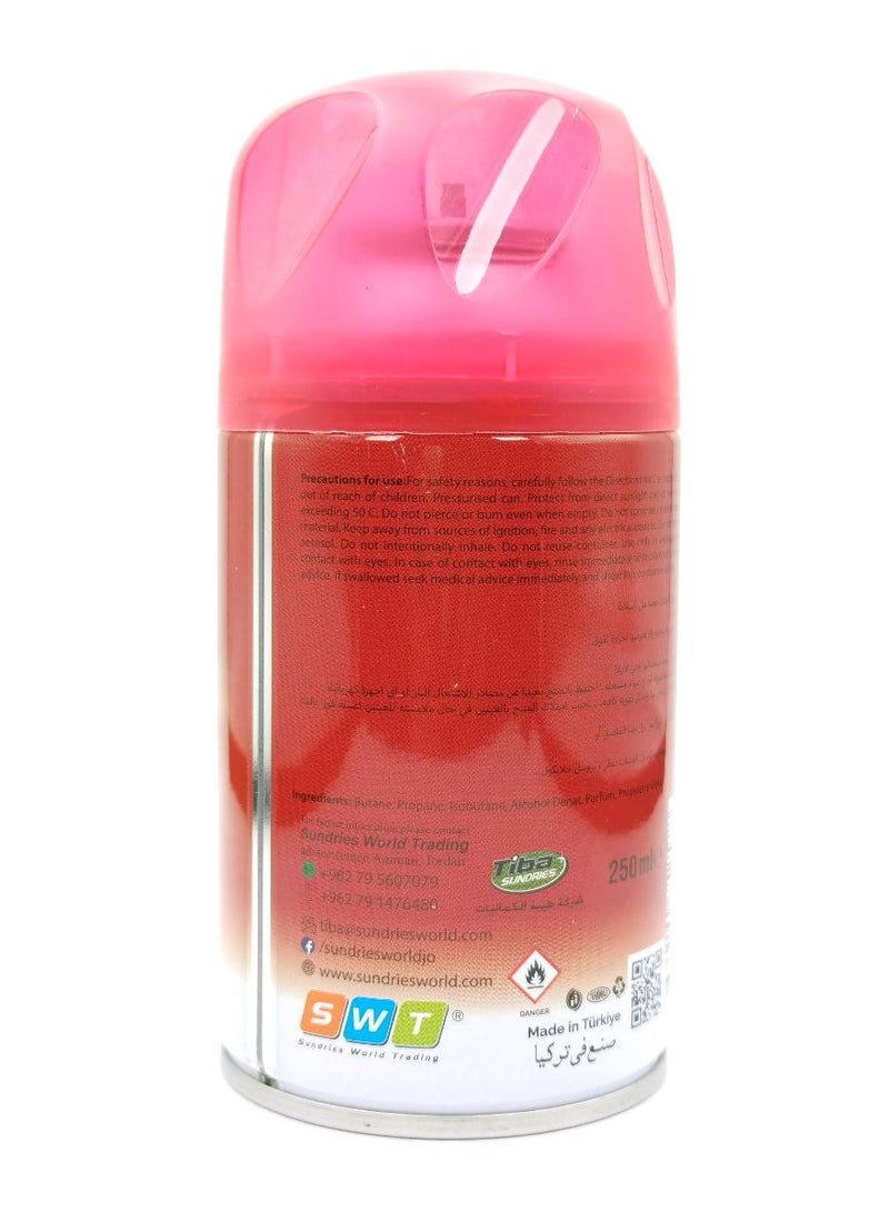 معطر جو أوتوماتيكي من إير جاريا برائحة الورد الأحمر سعة 250 مل، يدوم طويلاً حتى 60 يومًا، متوافق مع بخاخ تلقائي قائم على الزيوت العطرية - Image 3