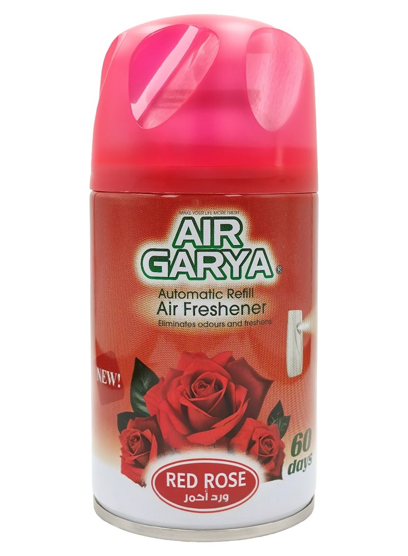 معطر جو أوتوماتيكي من إير جاريا برائحة الورد الأحمر سعة 250 مل، يدوم طويلاً حتى 60 يومًا، متوافق مع بخاخ تلقائي قائم على الزيوت العطرية - Image 1