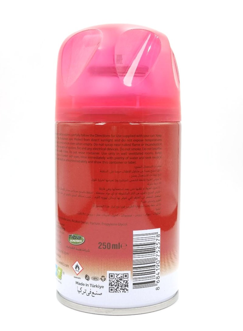 معطر جو أوتوماتيكي من إير جاريا برائحة الورد الأحمر سعة 250 مل، يدوم طويلاً حتى 60 يومًا، متوافق مع بخاخ تلقائي قائم على الزيوت العطرية - Image 4