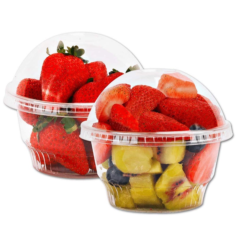 Aatriet 25 Sets 8 oz Clear Plastic Dessert Cups with Lids No Hole  Disposable Dessert Bowls for Ice Cream Parfait Banana Pudding Desserts at Party Fruit Cup No Leaks