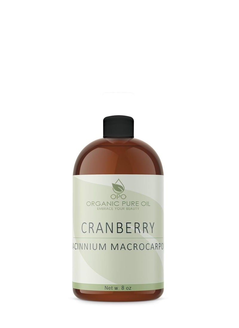 OPO - Organic Pure Oil Cranberry Seed Oil 8 fl oz Pure  Unrefined Cold Pressed Raw NonGMO for Skin Hair Moisturizing  Hydrating - Image 1