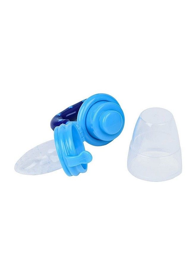 Tinny Tots Baby Pacifier Food Feeder Silicone Fresh Fruit Vegetable Teething Nibbler Feeding Pacifier Bpafree; Selfsoothing Fruit Toy For Toddlers Infants(4 Months+) (Blue Pack Of 1) - Image 4