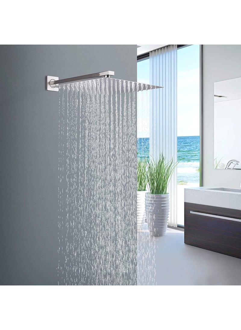 CLINTON Clinton Heavy Stainless Steel 8X8 Inch Ultra Slim Overhead Shower With 15 Inch Square Shower Arm  - Image 5