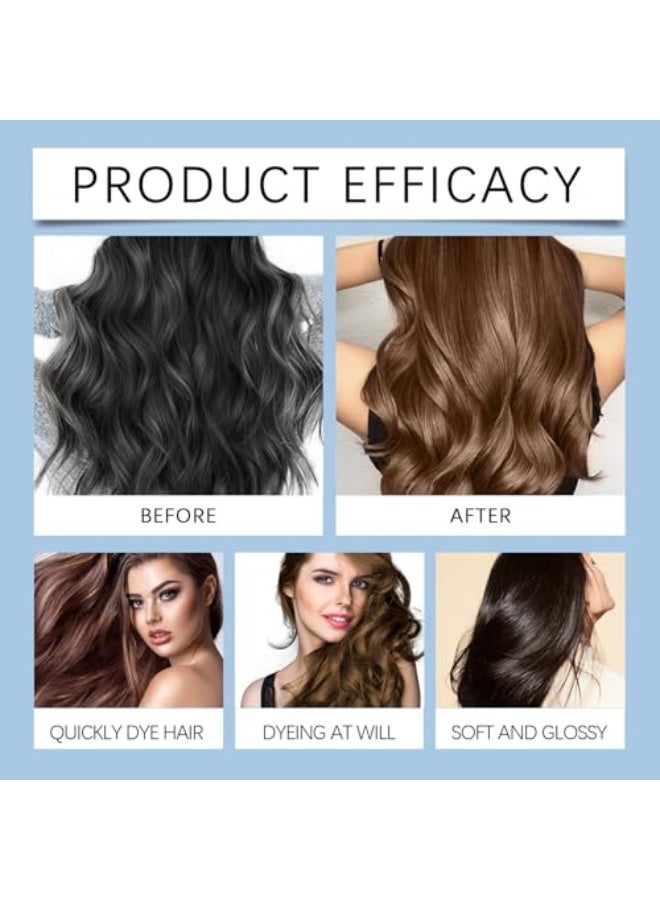 Qiweitang Hair Dye Shampoo, Caviar Protein Hair Dye Shampoo, Nourishing Plant-Based Hairs Coloring Cream, 2-In-1 Lasting Hairs Dyes Shampoos, for Gray Hai-r Coverage, Plant Formula - Image 2