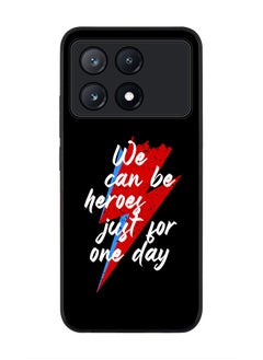 Stylizedd Rugged Black Edge Case for Xiaomi Poco X6 Pro, Slim fit Soft Case Flexible Rubber Edges Anti Drop TPU Gel Thin Cover -  We can be heros  - Image 1