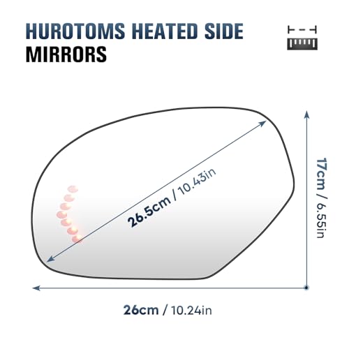 Hurotoms Driver Left & Passenger Right Mirror Glass Compatible with Chevy Silverado 1500 2500HD 3500HD | Suburban 1500 2500 3500 | Tahoe 07-13 & for GMC Sierra 1500 2500HD 3500HD 07-13 with Heated - Image 2