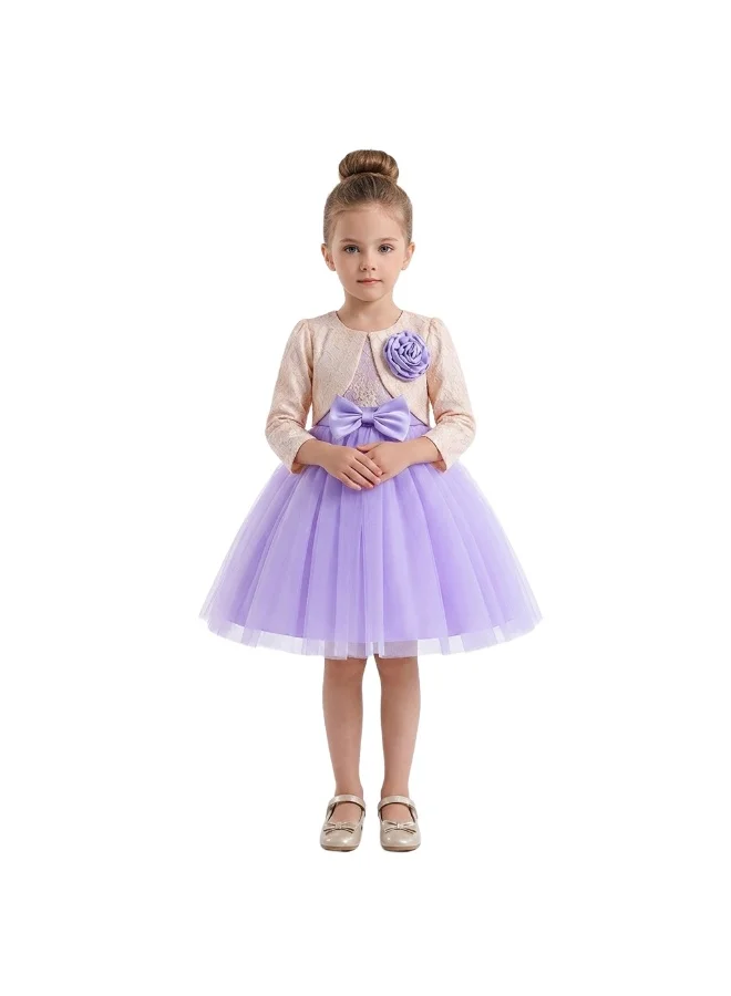 بيداني Lavender 2-Piece Tulle Flower Girl Dress
