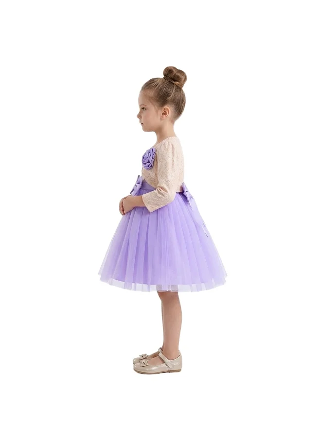 بيداني Lavender 2-Piece Tulle Flower Girl Dress
