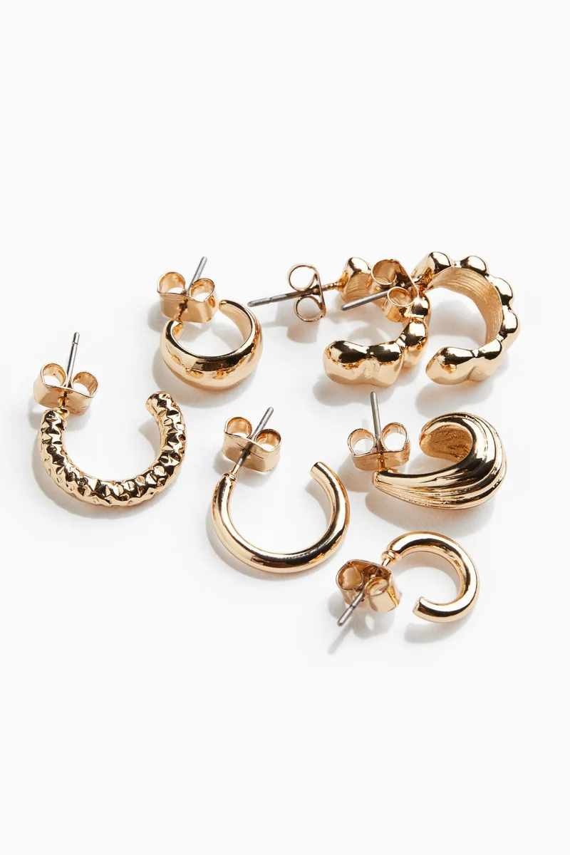 H&M 6 pairs hoop earrings