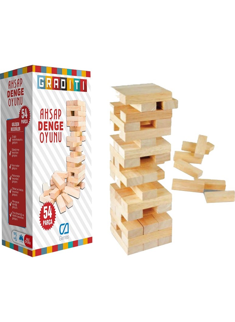 Ca Games - Graditi-Wooden Balance Game-Small Size - Image 1