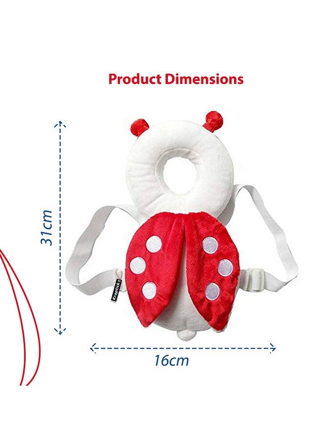 DaKos Baby Toddlers Head Protector For Baby Walkers (Age 415 Months)�Beetle (Red & White) - Image 4