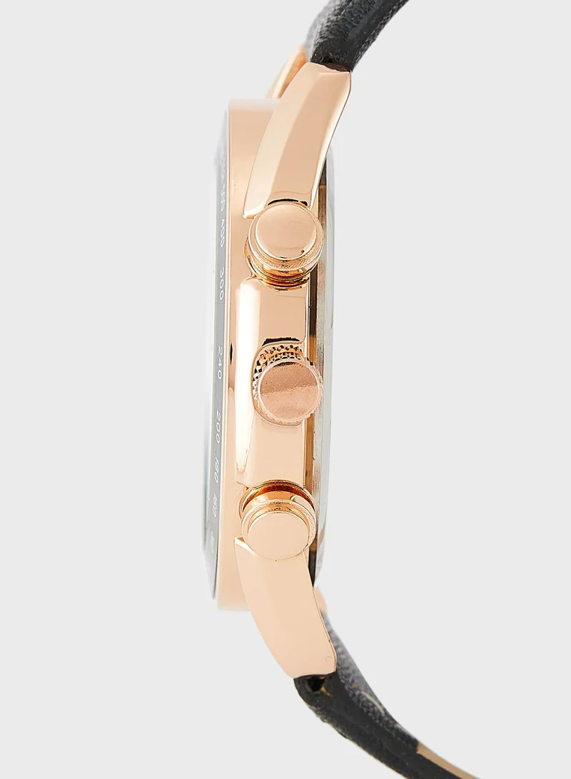 Ginger Sporty Watch With Sub Dial