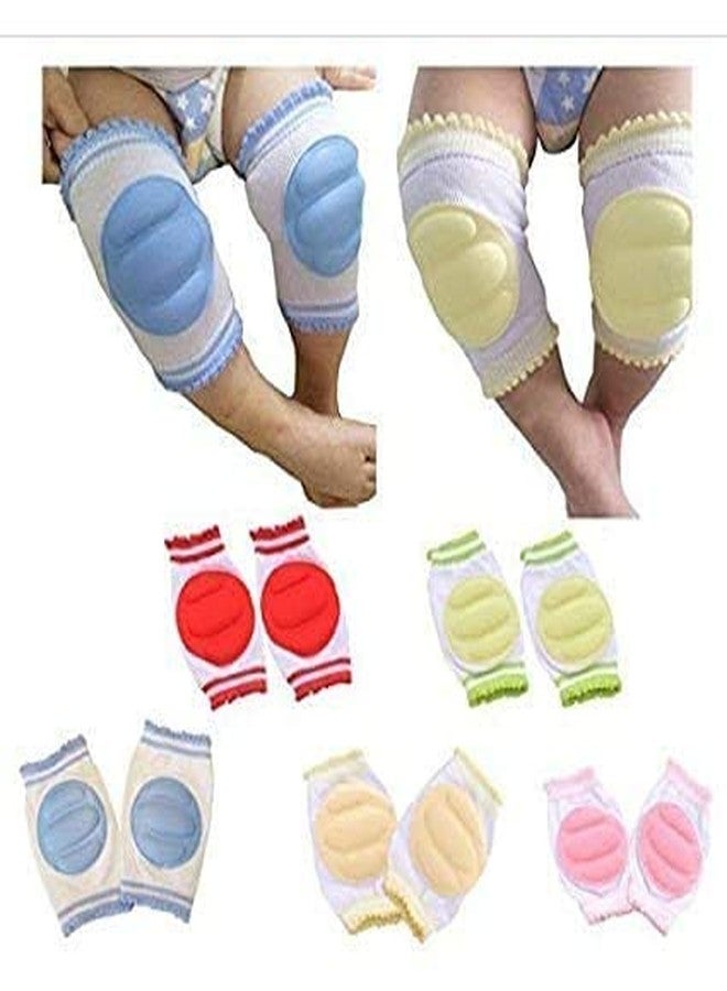 REIL RAID 2 Pair Baby Knee and Elbow pad Baby Crawling Elbow pad Baby Leg Warmer Baby Kneecap (Multi Color) ((Lining)) - Image 2