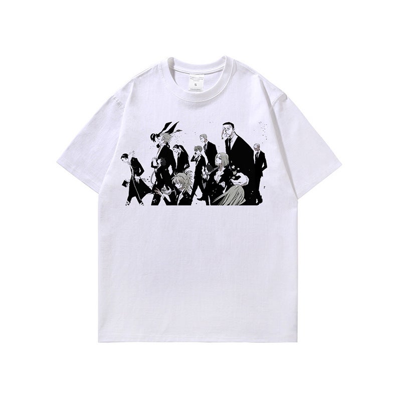Harajuku Hip Hop Cartoon Printed Heavy Wash Water Dressed Short Sleeve T-Shirt Men'S And Women'S Hiphop Street Loose Half Sleeve Tee - Image 5