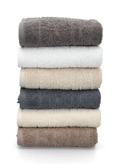 Cannon Highly Absorbent and Quick Drying Jacquard Hand Towel Cream 50 x 100 cm CN JE50X100-GREY  - Image 4