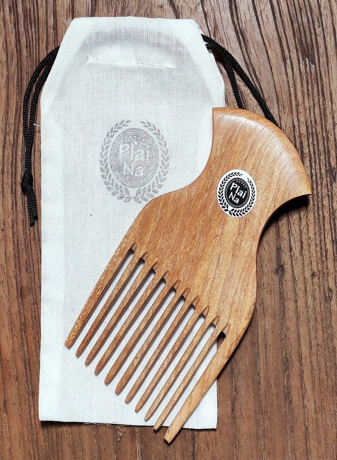 Plai Na Wooden Afro Pick Comb for Natural Black Hair - No Snags, No Static, No Tangle for Women and Men - Image 3