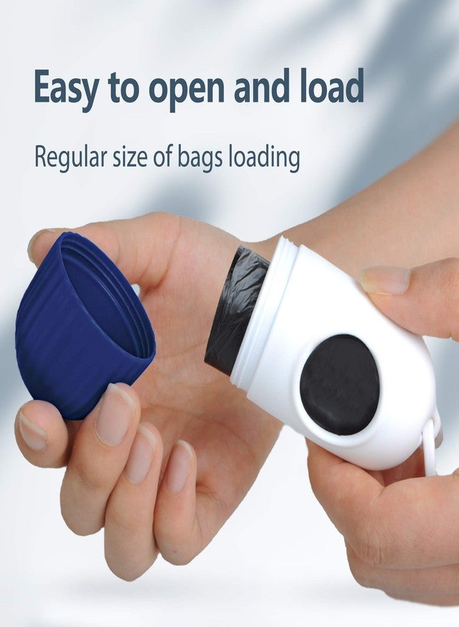 Fida Retractable Dog Leash with Dispenser and Poop Bags, 16 ft Pet Walking Leash for Small Dog or Cat up to 26 lbs, Anti-Slip Handle, Tangle-Free, Reflective Nylon Tape (S, Navy Blue) - Image 5