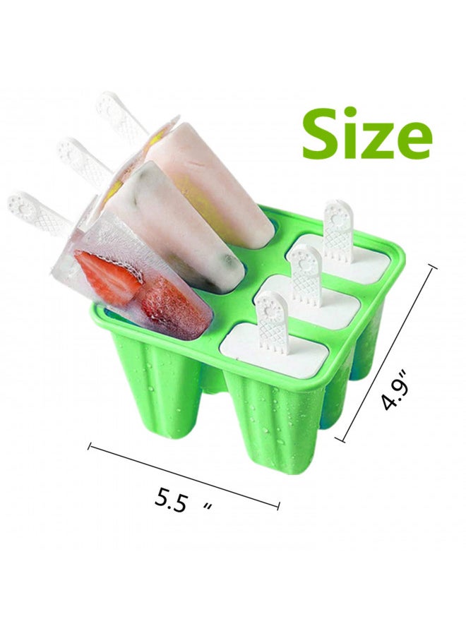 Popsicle MouldPopsicle Maker Popsicle Molds 6 Pieces Silicone Ice Pop Molds BPA Free Popsicle Mold Reusable Easy Release Ice Pop Make (Blue)