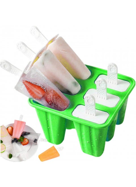 Popsicle MouldPopsicle Maker Popsicle Molds 6 Pieces Silicone Ice Pop Molds BPA Free Popsicle Mold Reusable Easy Release Ice Pop Make (Blue)
