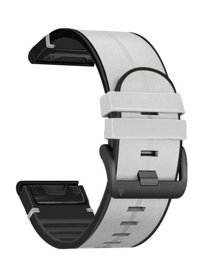 NIBEMINENT Replacement Strap Band For Garmin Fenix 6X Light Grey - Image 1