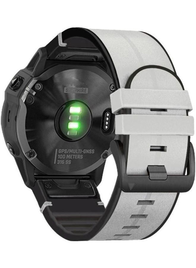 NIBEMINENT Replacement Strap Band For Garmin Fenix 6X Light Grey - Image 4