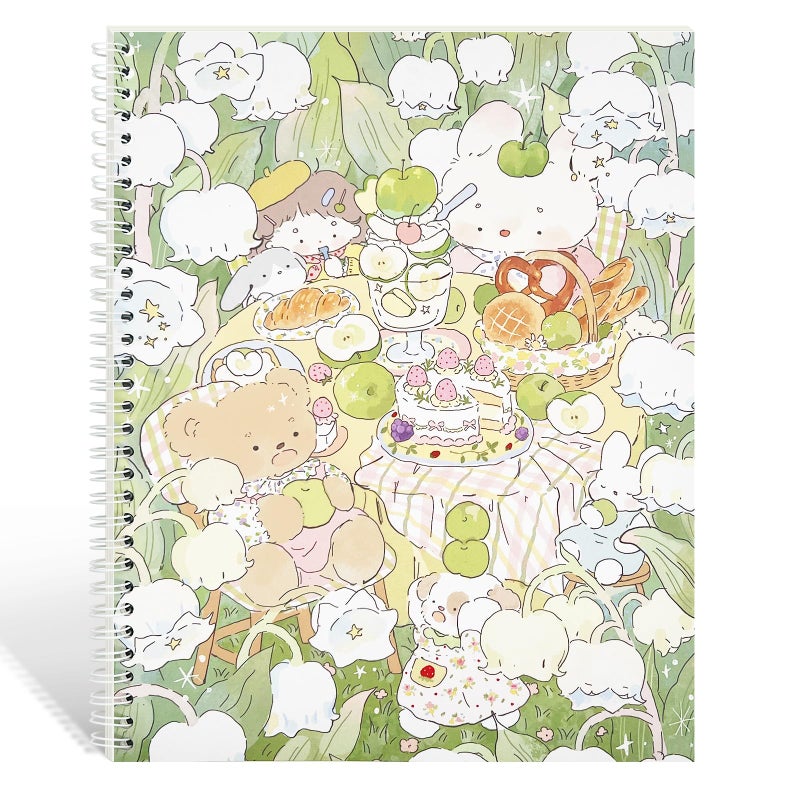 YUATCYA Large Sticker Collecting Book Storage Album 85 x 11 Inch Reusable Stickers Organizer Collection Notebook with 40 Sheets Blank Release Paper Letter Size Picnic - Image 3
