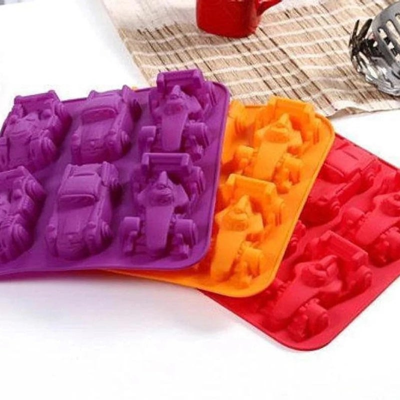 Smello Smello's 6 Cavity Cute Car Kids Special Silicone Mould (KS 104) - Image 1