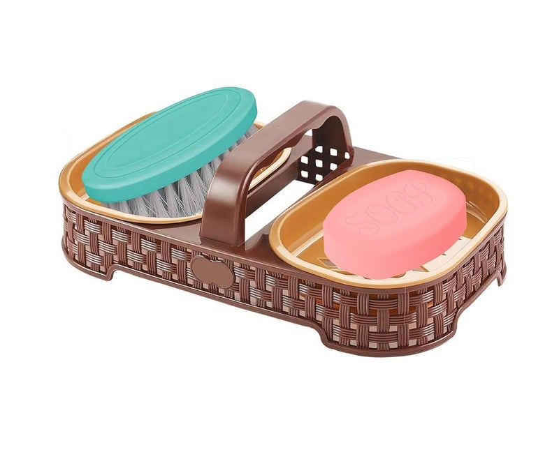 Konquer TimeS Soap Case for Bathroom Soap Dish/Soap Case/Soap Stand (Standard Size, Multicolor) (2 in 1, 2) - Image 4