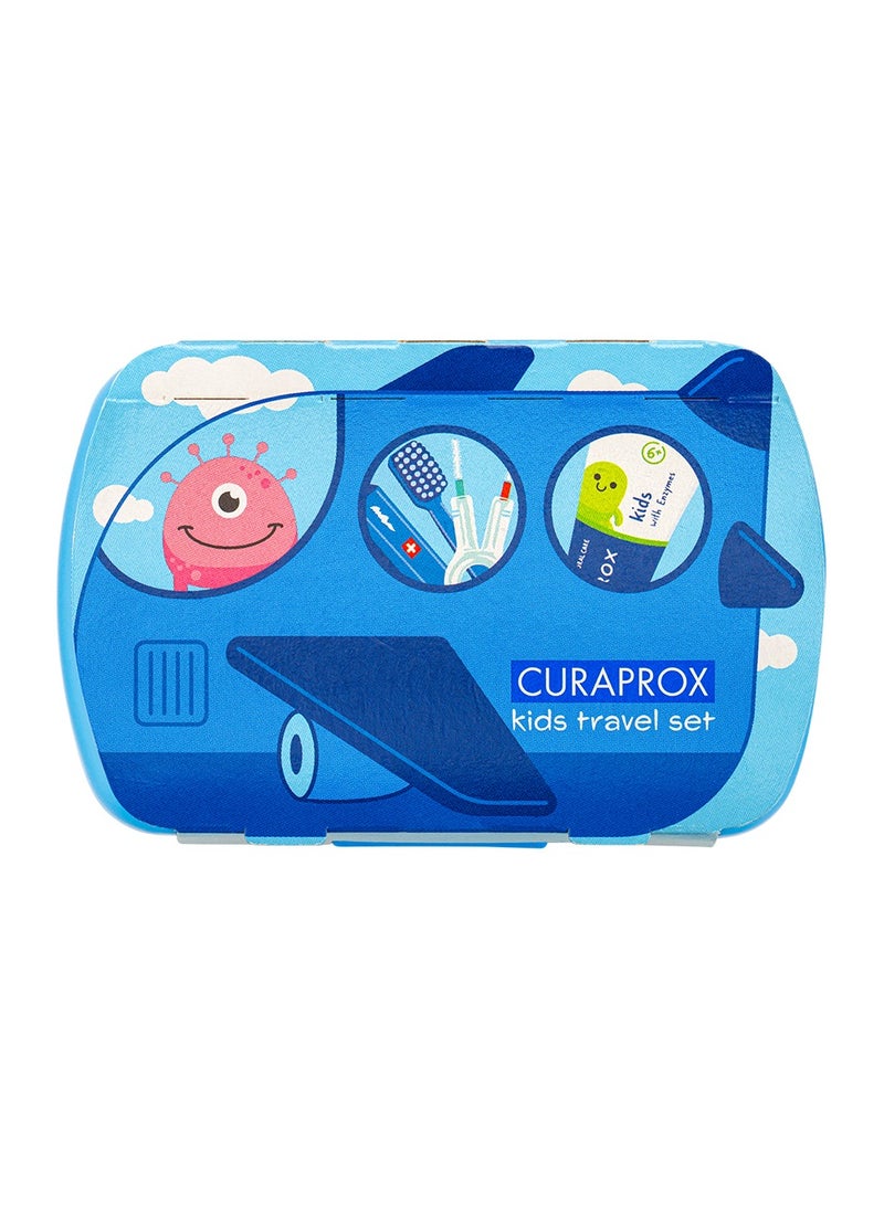 CURAPROX Kids Travel Set Blue 3 Pcs - Image 1