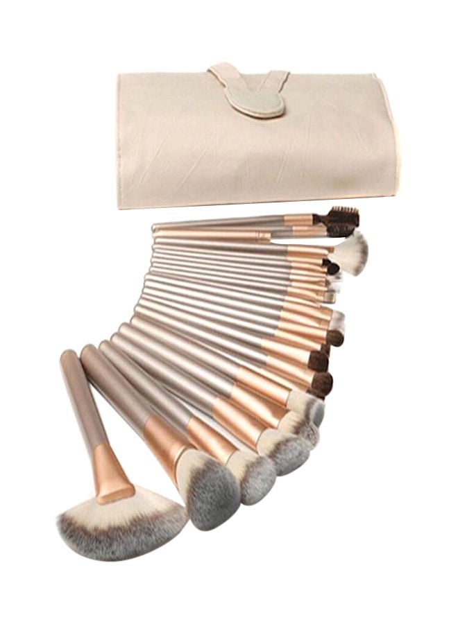 NIBEMINENT 18-Piece Makeup Brushes Set Brown/Gold/Black - Image 1