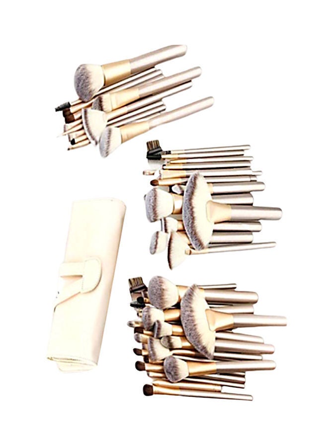 NIBEMINENT 18-Piece Makeup Brushes Set Brown/Gold/Black - Image 4