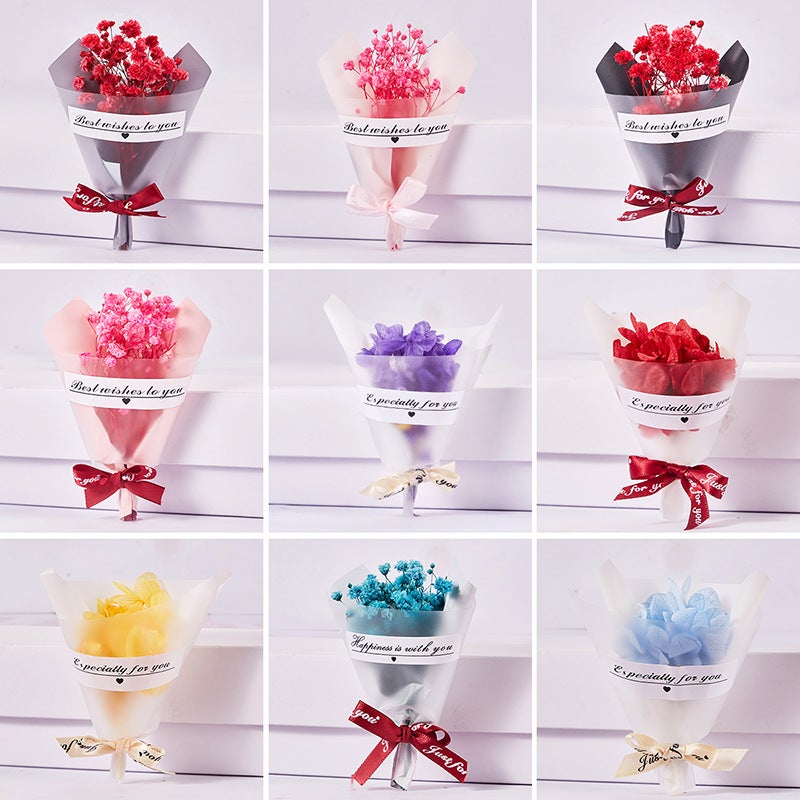 Preserved Flower Dried Flower Bouquet, High-End Jewelry, Chocolate Cosmetics, Clothing, Versatile Baby'S Breath Mini Bouquet - Image 4